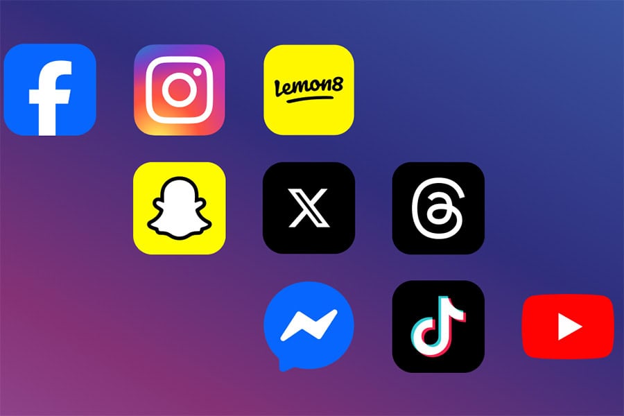 Banned social media platforms for under 16s in Australia, including Facebook, Instagram, TikTok, Snapchat and YouTube